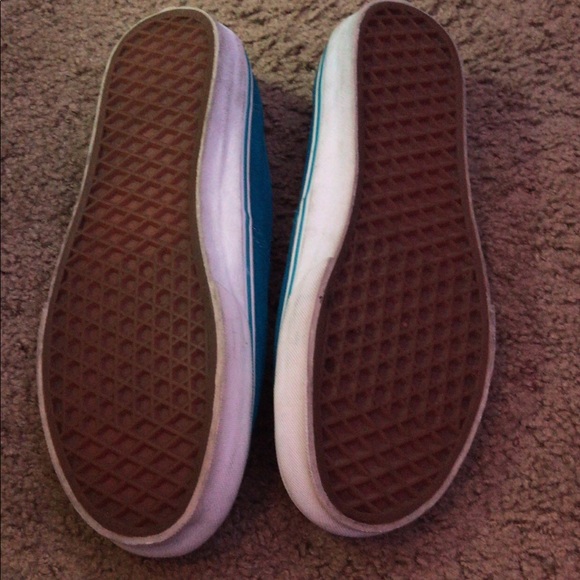 Blue suede vans authentic low rise shoes - Picture 4 of 4